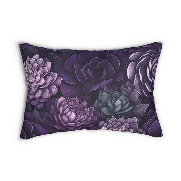 Lumbar Pillow with Jacobean Design
