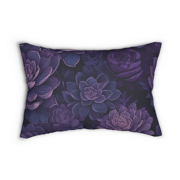 Lumbar Pillow with Jacobean Design