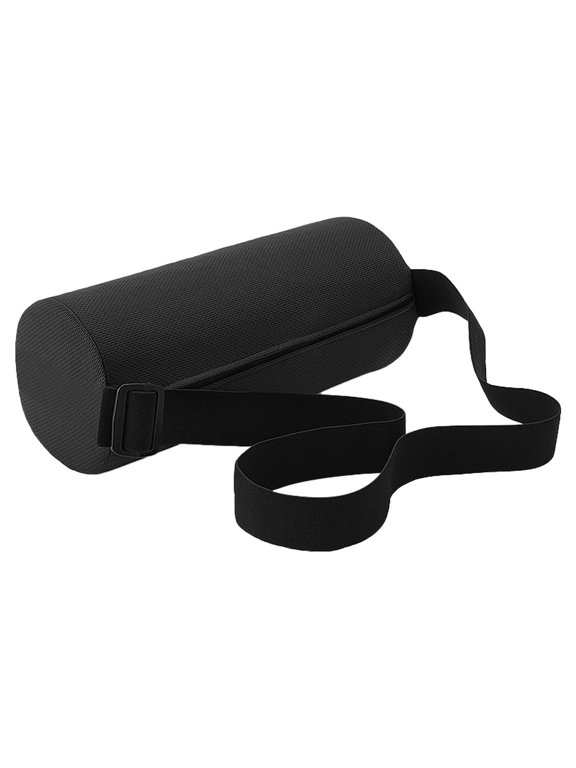 Lumbar Roll Pillow with Adjustable Strap, 11"x4.7" Memory Foam Support Pillow for Lower Back, Neck & Back Support Cushion for Travel Office Chair Car Seat, Machine Washable Pillowcase