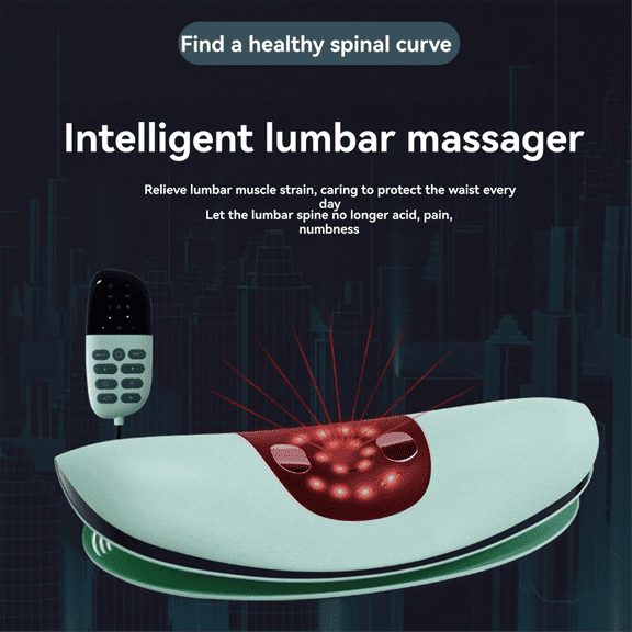 Lumbar Spine Massager Hot Compress Thermostatic Massager Electric Intelligent Cervical and Lumbar Massager,1 x lumbar massager 1 x USB cable