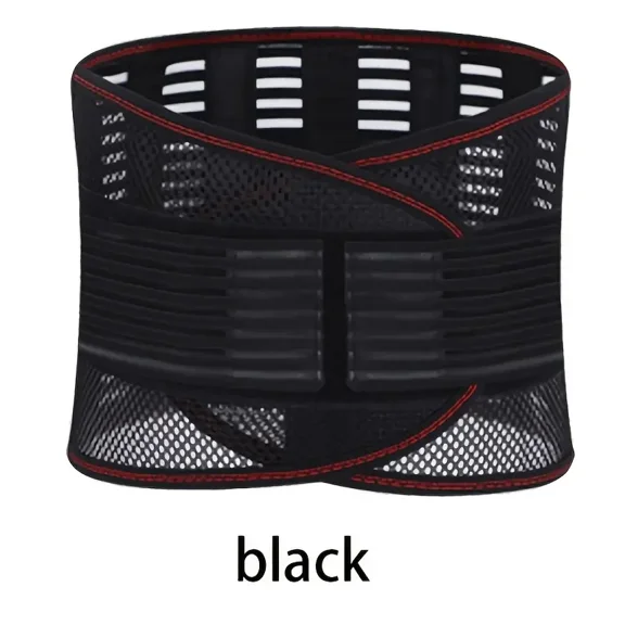 Lumbar Support Belt Compression Waist Support Belt Breathable Mesh Lower Back Brace Adjustable Elastic Pain Relief Spine Support