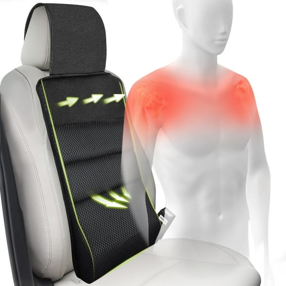 Lumbar Support for Car - Extended Back Cushion Both fit Body Curve and Car Seat Curve - Memory Foam Car Lumbar Pillow Boost your Back Comfort Zone - Adjustable Straps Securely Fixed Car Waist Pillow