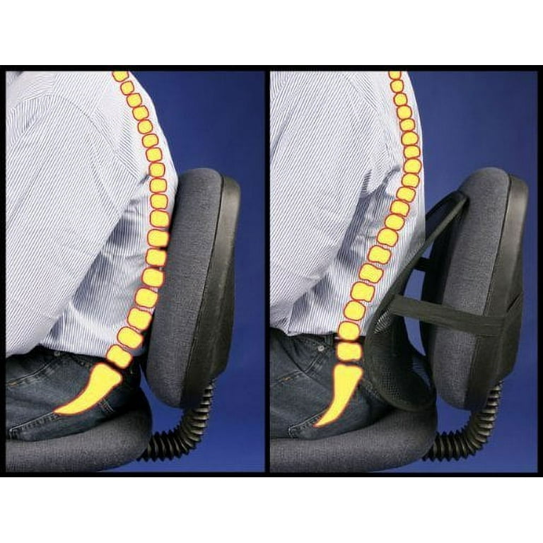 Seat Back Lumbar Cushion with Elastic Strap