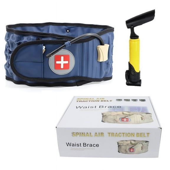 Lumbar Support Decompression Waist Air Traction Brace Spinal Back Relief Belt Backach Pain Release Device Massager Unisex