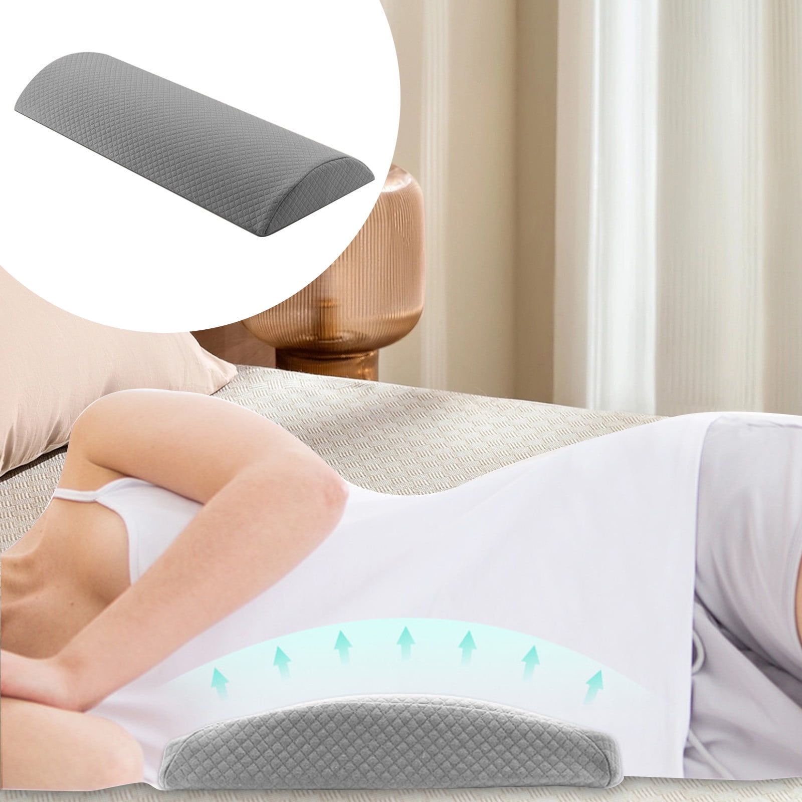 Lumbar Support Pillow for Sleeping Back Support Bed Pillow Lower Back Pillow for Pain Relief Bed Rest Pillow for Side Back and Stomach Sleepers Overnight Version White Walmart