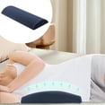 thumbnail image 1 of Lumbar Support Pillow for Bed Relief Back Pain - Ergonomic Waist Cushion - Memory Foam Waist Pillow - Cooling Back Bolster Pillow for Side, Back&Stomach Sleepers -15.75x7.09x1.97inch Navy, 1 of 7