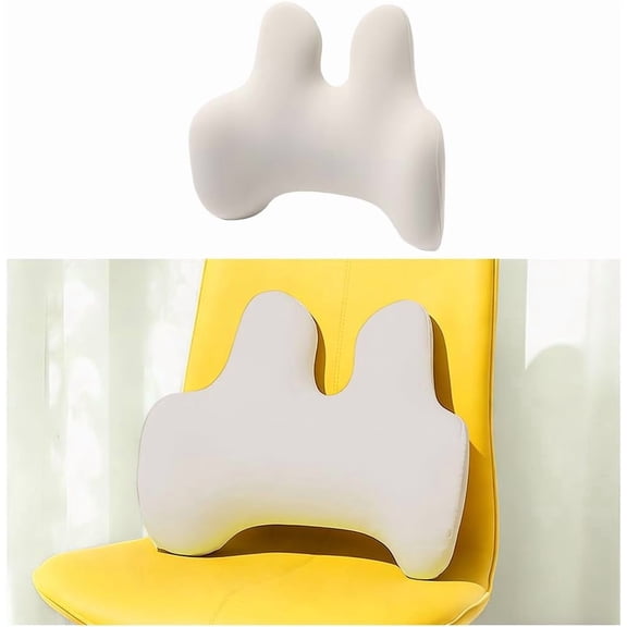 Lumbar Support Pillow for Car, Memory Foam Ergonomic Vehicle Seat Back Support Pillow for Driving, Automotive Interior Pain Relief Back Pillow, Universal for SUV RV Lorry