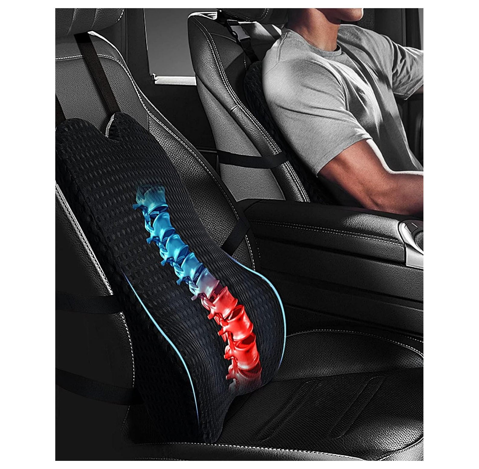 Lumbar Support Pillow for Car Office Chair Lumbar Pillow Lower Back