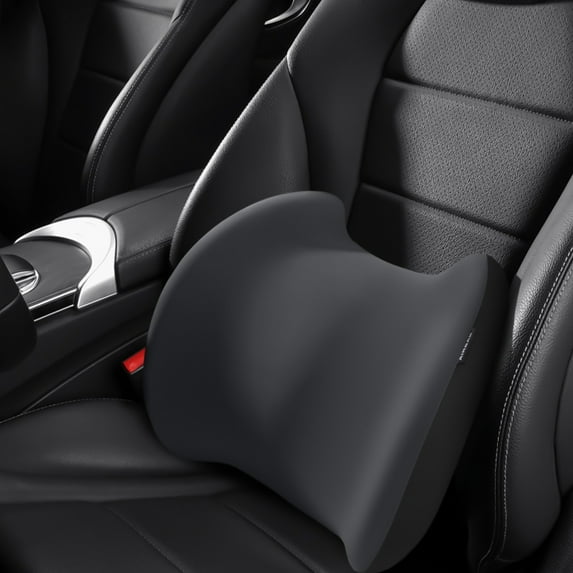 Lumbar Support Pillow Ergonomic Memory Foam Lumbar Pillow, Relieve Back Pain, CMFY Breathable & Detachable & Washable, Neo Cushion Lower Back Pillow for Office Chairs, Car Seats (Black)