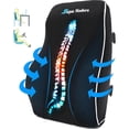 thumbnail image 1 of Lumbar Support Pillow, Memory Foam Ergonomic Back Cushion, for Office Chair Car Gaming, Lower Back Pain Relief, 1 of 14