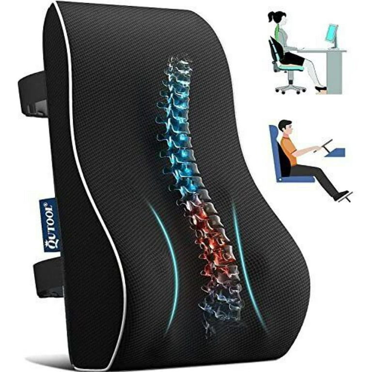 Lumbar Support Pillow For Car Seat Back Support Pillow For Car, Office,  Gaming Chair, Recliner Memory Foam Back Cushion With Removeable And  Washable