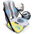 thumbnail image 2 of SHAKERINO Memory Foam Lumbar Support Pillow - Office Chair & Car Back Support (Gray) 2 of 12