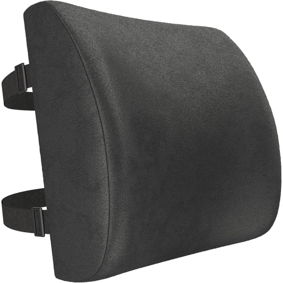 Ergonomic Memory Foam Lumbar Support Pillow for Office and Car Seat, Adjustable Straps, Breathable Washable Cover Back Cushion