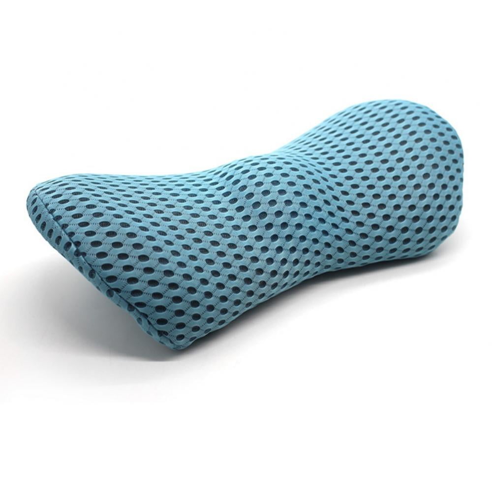 Heated Lumbar Support Pillow for Sleeping Memory Foam Lumbar Stretch Pillow  with