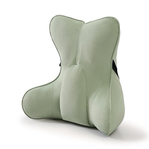 Lumbar Support Pillow(Pat. Pend) – Multi-Functional Ergonomic Back Cushion for Sofa Chair, Car Seat & Sofa, Reading Pillow with Firm Multi-Zone Support to Relieve Lower Back Pain, Misty White
