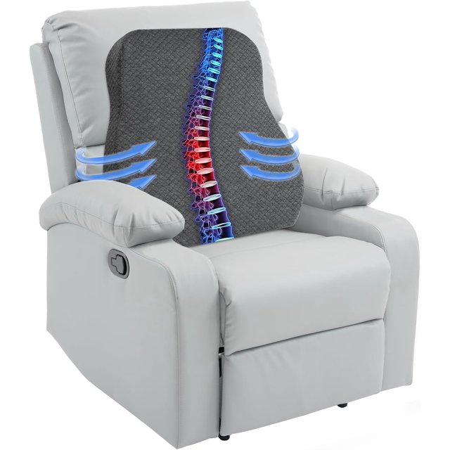 Lumbar Support Pillow for Recliner Chair, Ergonomic Back Support Pillow
