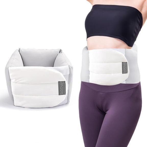 Lumbar Support Pillow for Sleeping, Adjustable Wrap-Around Cushion, Soft Supportive Sleeping Pillow, 360 Waist Fit, Breathable Ice-Skin Fabric Lumbar Support for Side Back Stomach Sleepers