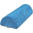 thumbnail image 1 of AllSett Health Lumbar Support Bolster – Large Half-Moon Memory Foam Cushion for Legs, Knees, Lower Back, Ankles & feet – Machine Washable Cover, Semi-Roll Support for Sleeping & Posture (Navy), 1 of 6