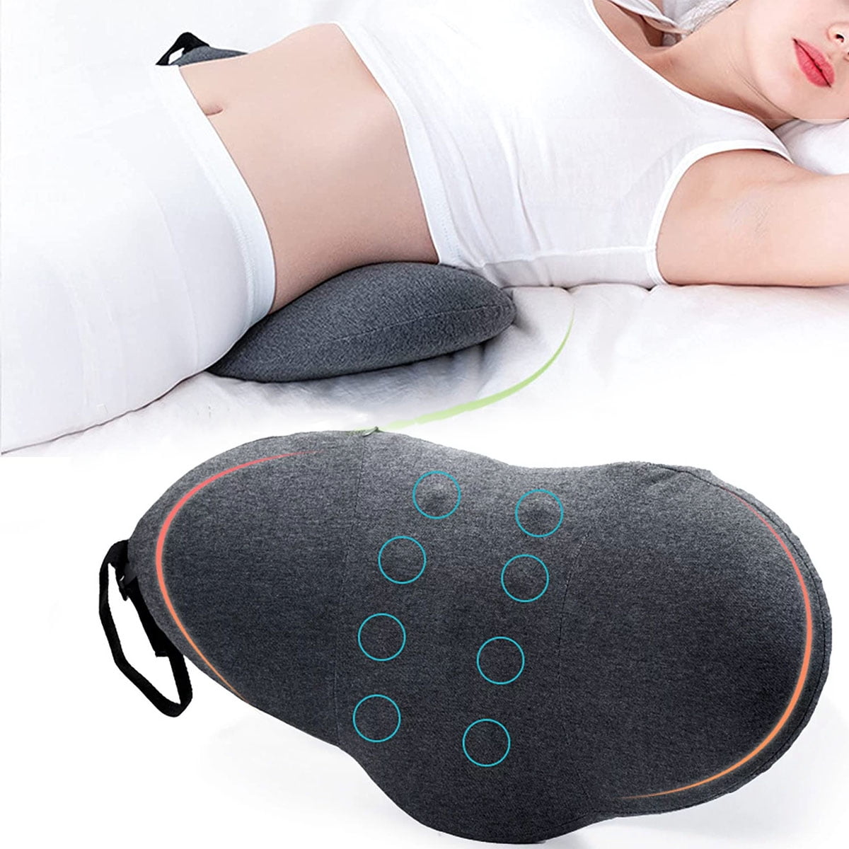 Lumbar Support Pillow for Sleeping Memory Foam Back Lumbar Support Cushion for Low Back Pain Relief Ergonomic Streamline Waist Pillow for Car Seat Chair Recliner Bed Walmart