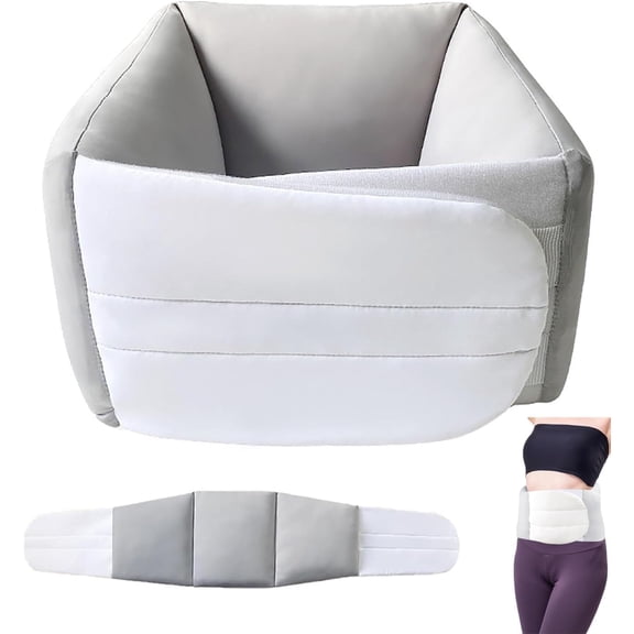 Lumbar Support Pillow for Sleeping, Sleeping Back Support for Sleep with 360 Ergonomic Design & Breathable Ice Cotton Fabric, Ideal for Bed, Side & Back Sleepers (Fits Waist < 41"/103cm)