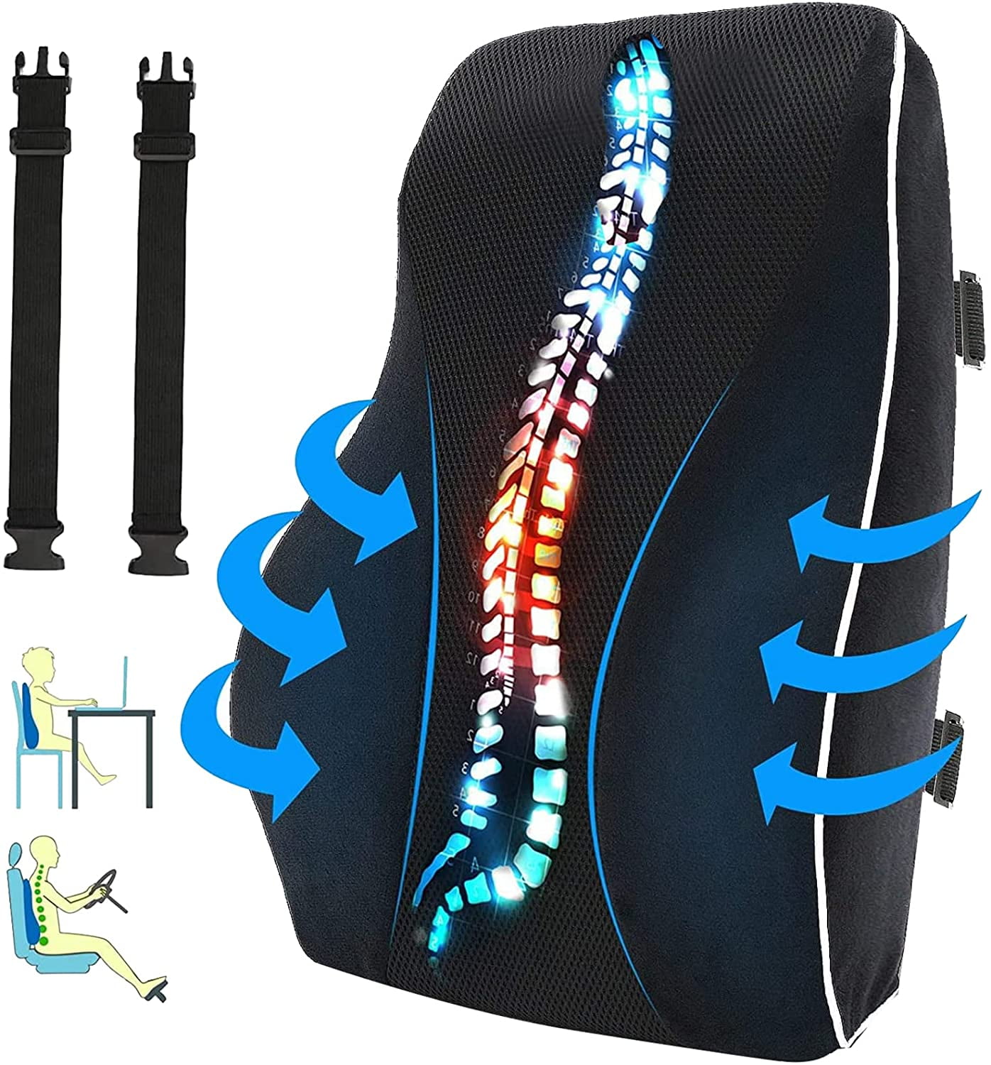 Ergonomic Lumbar Back Support Cushion – Comfort Cushion