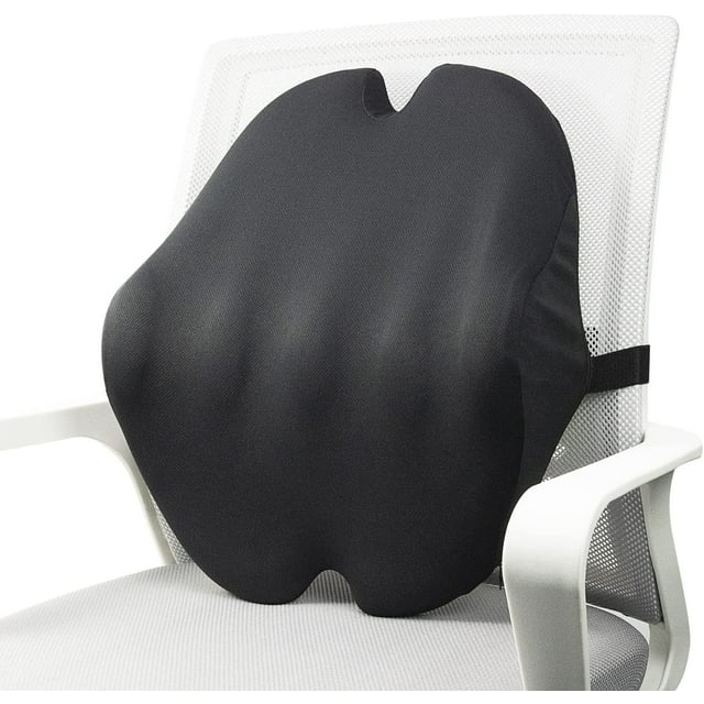 Lumbar Support Pillow for Office Chair and Car, Foamula Black Memory