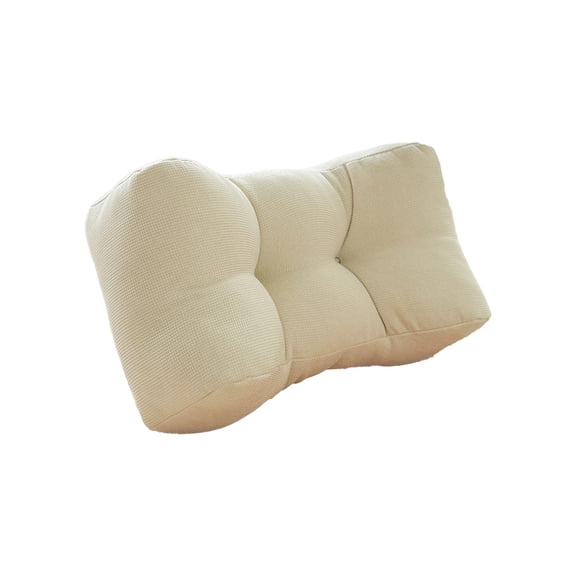 Lumbar Support Pillow for Office Chair and Car, Memory Foam Back Cushion for Lower Back Pain Relief and Posture Correction ( White )