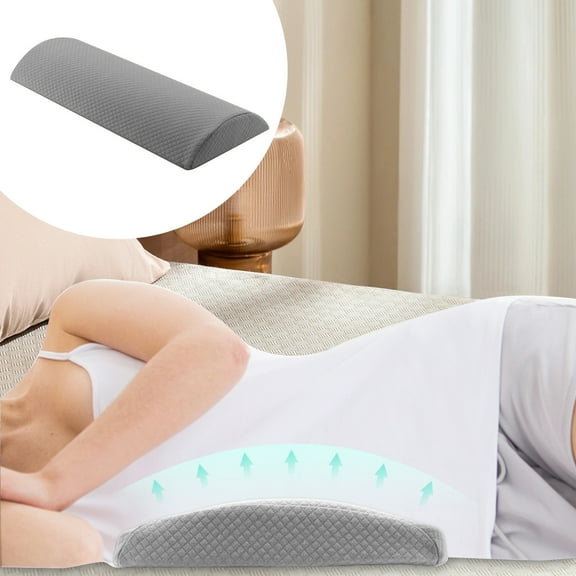 Lumbar Support Pillow for Sleeping Back Relief Memory Foam Bed Wedge Cushion Waist Rest Side Sleepers Pregnancy Comfort