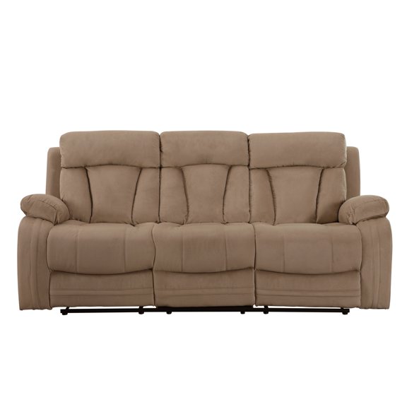 Lumbar Supportive In Alluring Beige Microfiber, Kiln-dried Hardwood Frame, 8 Sinuous Springs, Stainless Steel Base, Fiber Foam Microfiber With Outstanding Relief, Structure, Spring System, Base