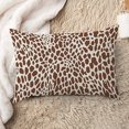 Lumbar Throw Pillow Cover Neutral Brown Cheetah Animal Print Pillow