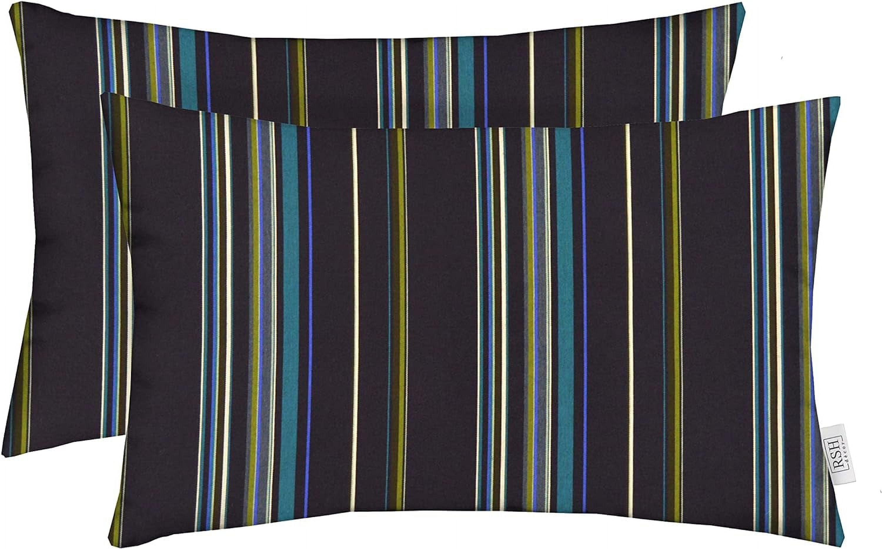 Lumbar Throw Pillows Set of 2 20” x 12" Sunbrella Performance