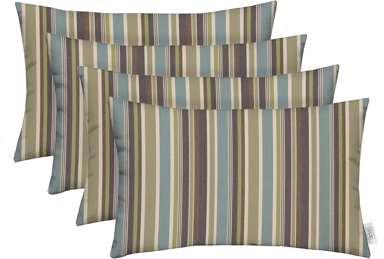 Lumbar Throw Pillows Set of 4 20” x 12" Sunbrella Performance