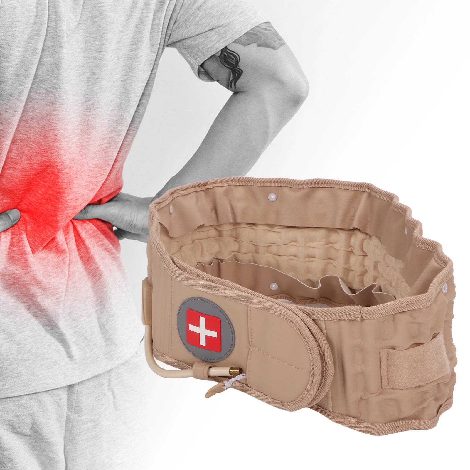 Lumbar Traction Belt,ANGGREK Inflatable Improve Back Belt