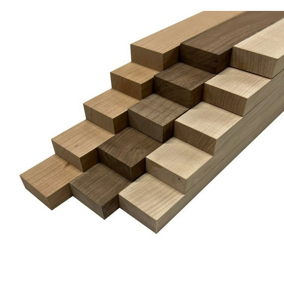 Lumber Board Combo 3/4" x 2" (15 Piece) - Cherry, Black Walnut, Hard Maple | 3/4" Boards