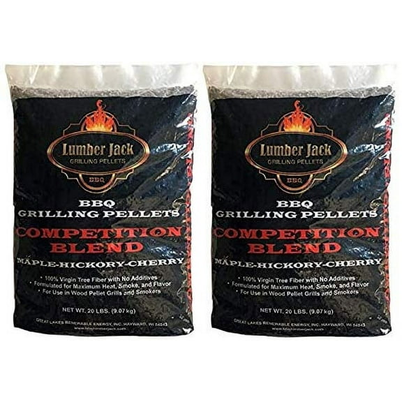 Lumber Jack Competition Blend Maple-Hickory-Cherry BBQ Grilling Pellets 40 lbs.