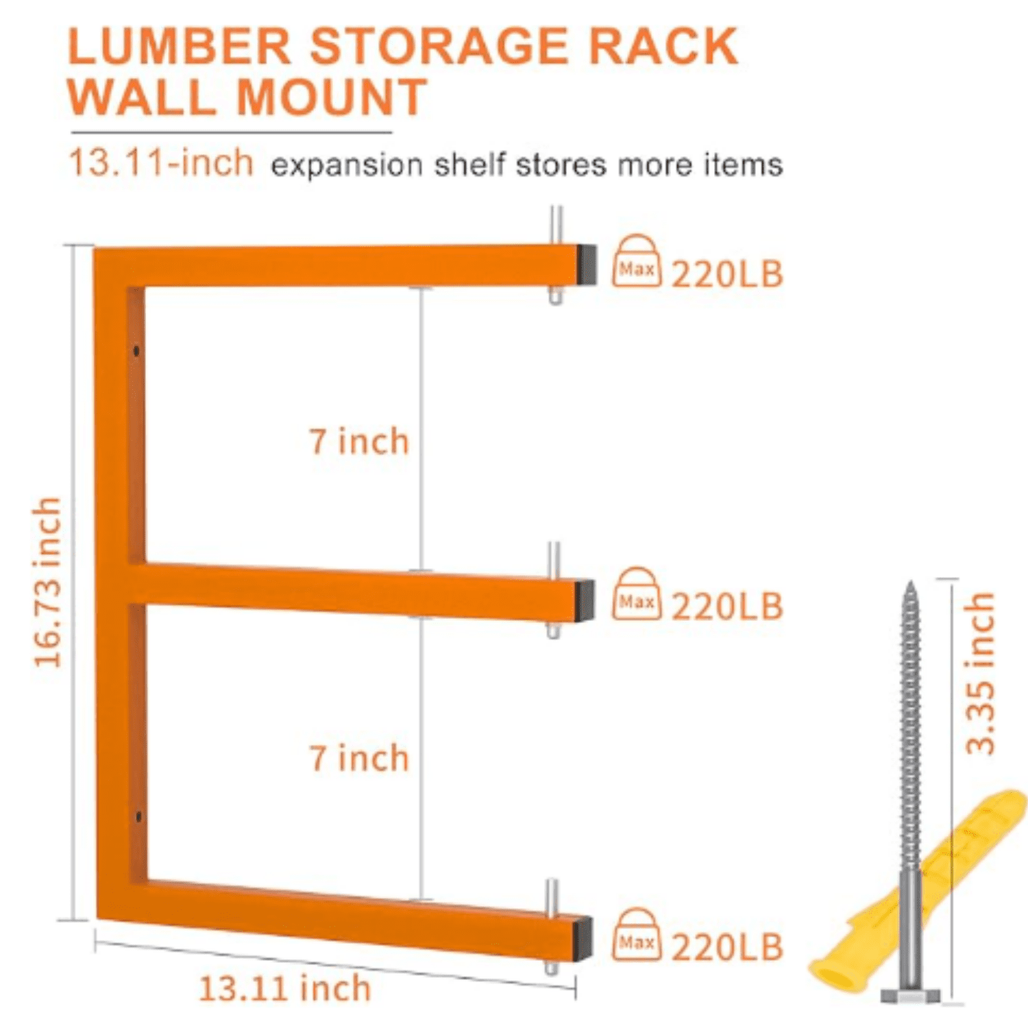 Large Lumber Racks Lumber Rack Wall-Mounted Lumber Storage Rack, Heavy Duty Wood Storage ...