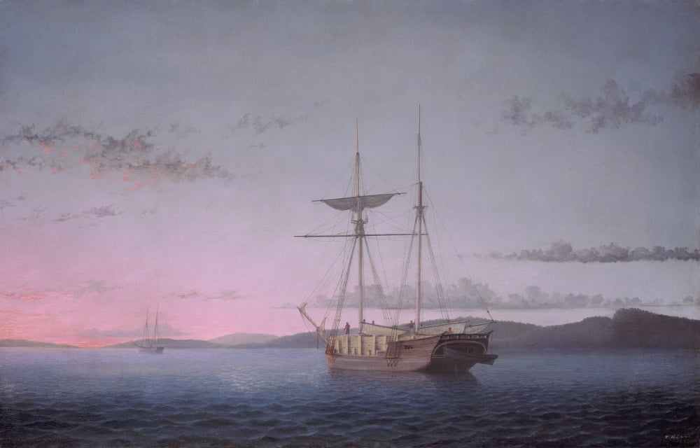 Lumber Schooners At Evening On Penobscot Bay Canvas Art - (24 x 18)