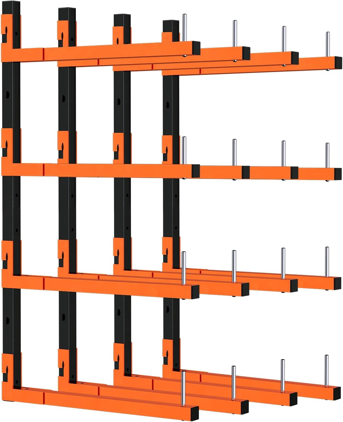 Lumber Storage Rack, Wall Mount Removable & Adjustable Lumber Rack with ...