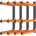 thumbnail image 1 of Lumber Storage Rack Wall-Mounted Lumber Racks Heavy Duty Wood Storage Rack with 6-Level Holds Up 720 LBS Sturdy Folding Garage Wood Organizer Orange Shelving Metal Shelf for Indoor & Outdoor- 4 Pack, 1 of 14