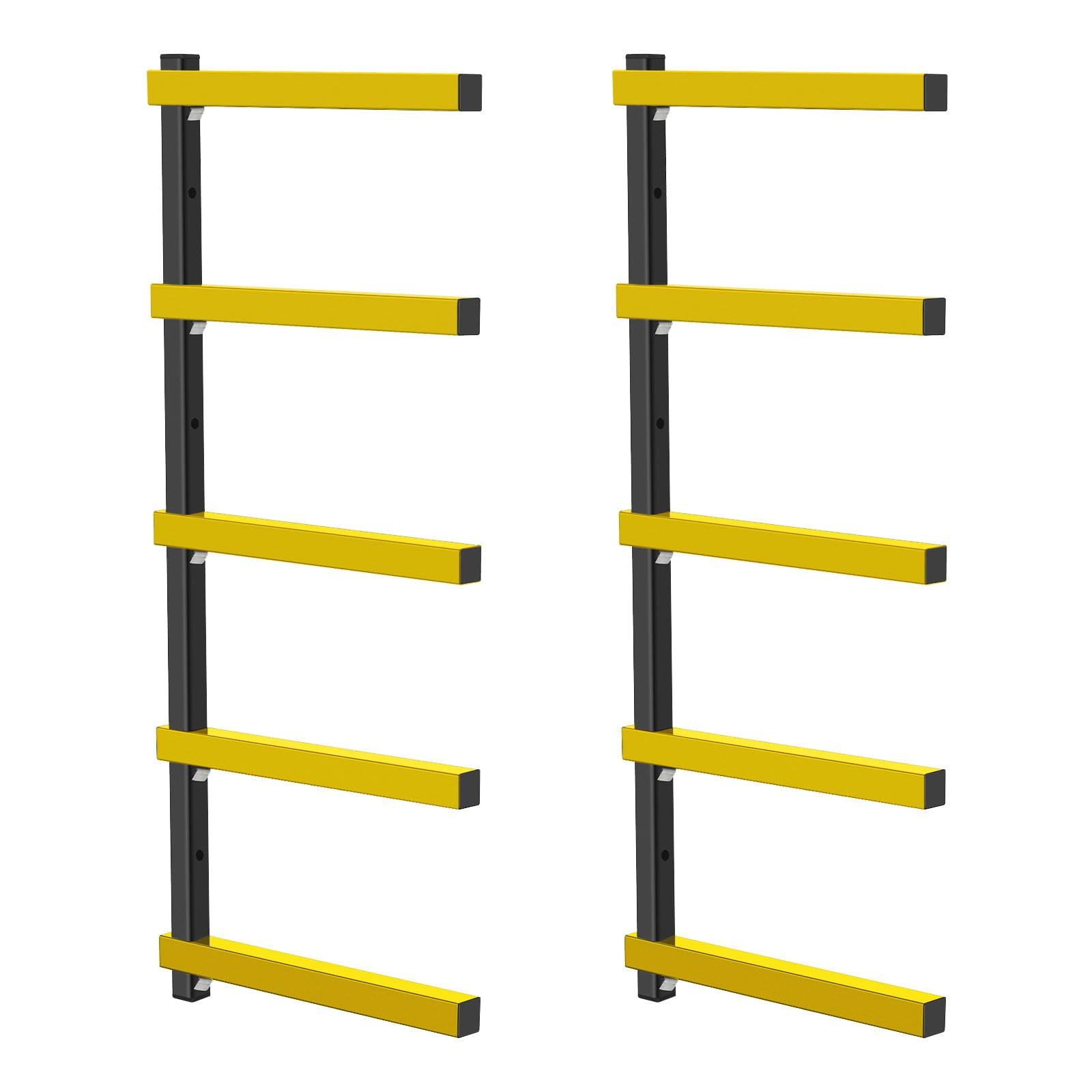 Lumber Storage Rack with 5-Level, Lumber Rack Wall Mount, Can Hold Up ...