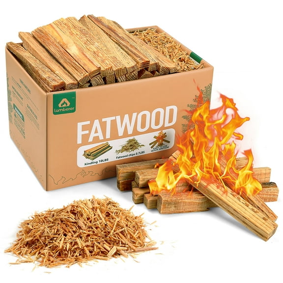 Lumberer Fatwood Fire Starter Sticks - 100% Natural Resin Kindling and Quick Ignition