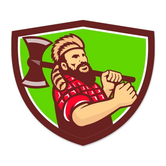 Lumberjack - 3" Vinyl Sticker - For Car Laptop Water Bottle Phone - Waterproof Decal