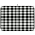 thumbnail image 1 of Lumberjack Buffalo Plaid Dish Drying Mat 16 x 18 for Kitchen Counter Decor Black White Fast Absorbent Tableware Dishes Pad Baby Bottle Rack Drainer Mats Heat Resistant Kitchen Accessories, 1 of 6