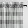 thumbnail image 1 of Lumberjack Check Gray/White Pole Top Drapery Panel - Pair 50"x144", 1 of 4