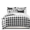 thumbnail image 1 of Lumberjack Check White/Black Duvet Cover Set King, 1 of 5