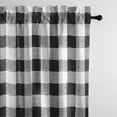 thumbnail image 1 of Lumberjack Check White/Black Pole Top Drapery Panel - Pair 50"x120", 1 of 5
