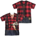 thumbnail image 1 of Lumberjack Costume (Front - Back Print) - Short Sleeve Shirt - Medium, 1 of 2
