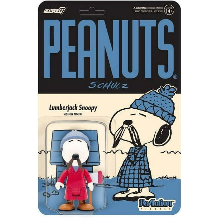 Lumberjack Snoopy Peanuts Super 7 Reaction Action Figure - Walmart.com