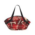 thumbnail image 1 of Lumberjack Woodsman North 2-in-1 Foldable Picnic Blanket Tote Bag Shoulder Handbag, Large Circular Outdoor Mat for Beach Camping Park, 1 of 5