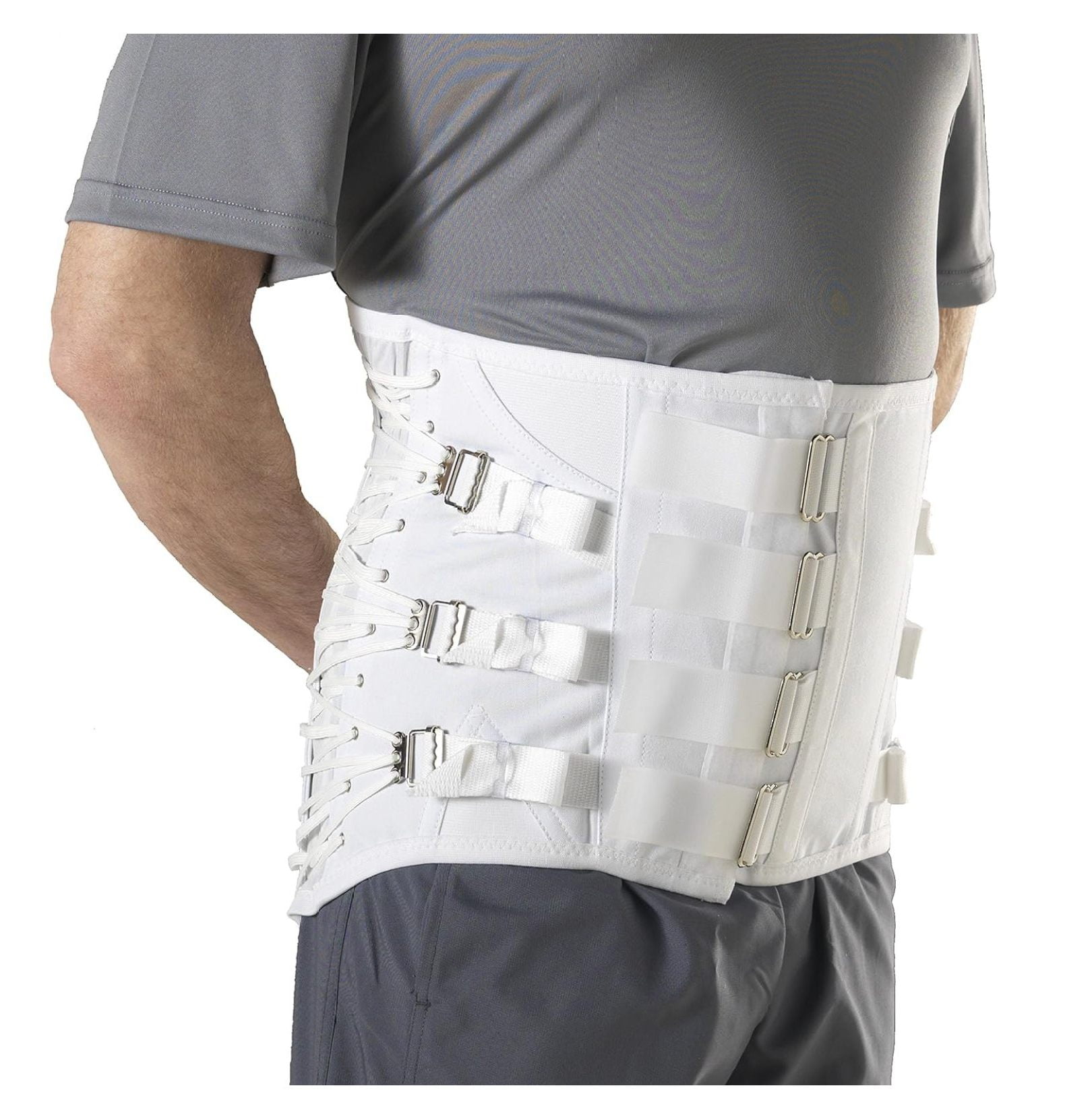 Lumbosacral Corset, Disc Alignment, Spine Posture, Adjustable Front, Tall, 4X-Large (58-60 Inch Hip)